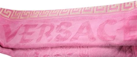 pink versace towel